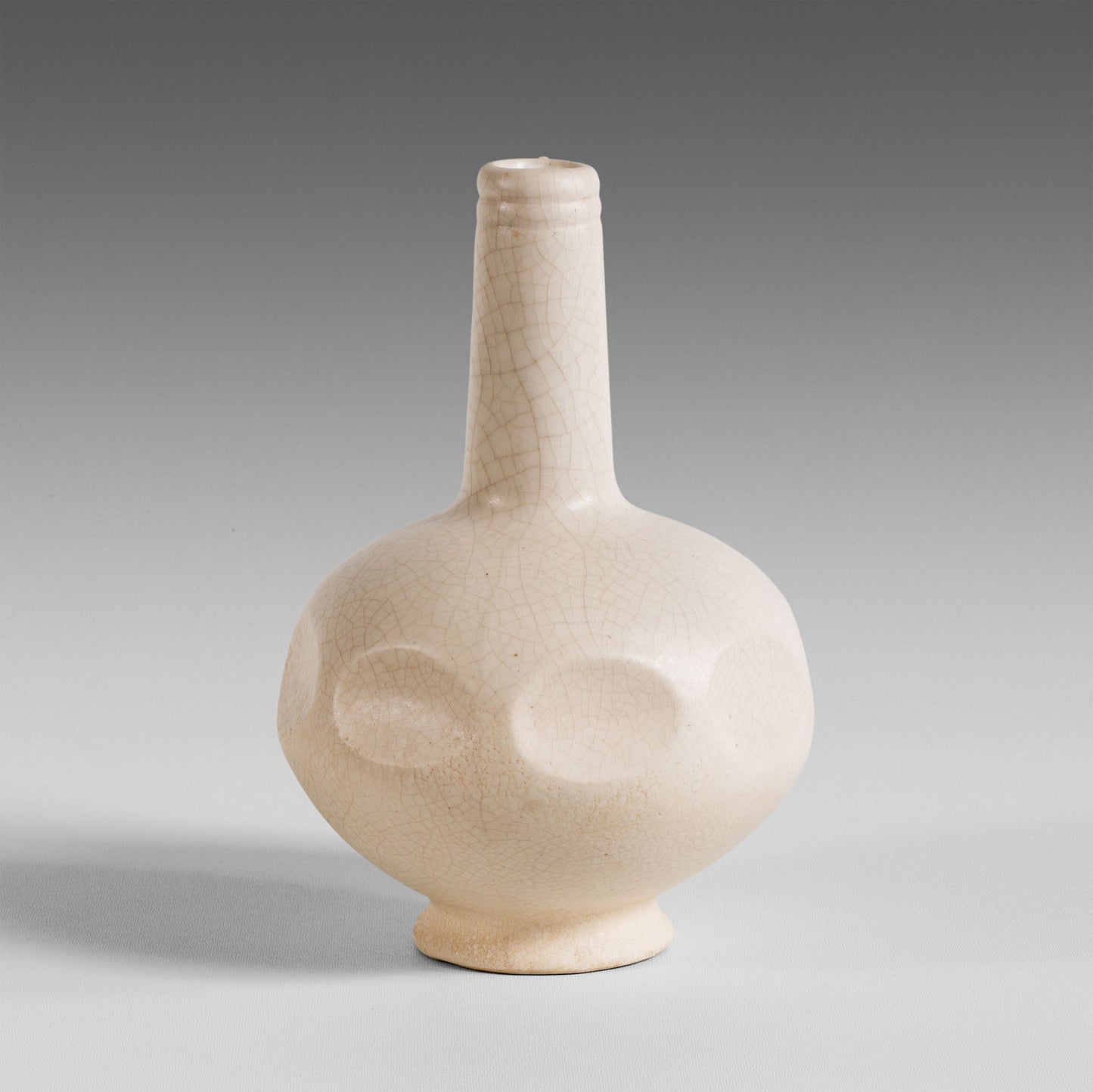 Vase céladon à facettes arrondies