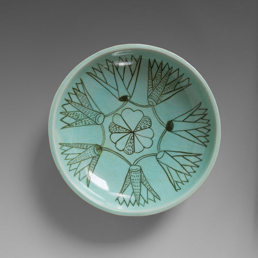 Assiette aux lotus