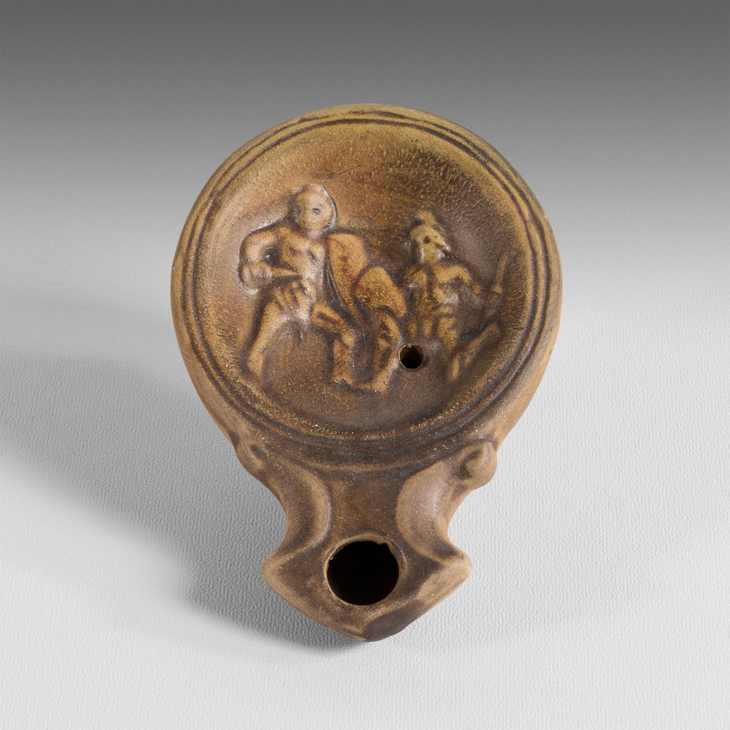 Lampe à huile 2 gladiateurs