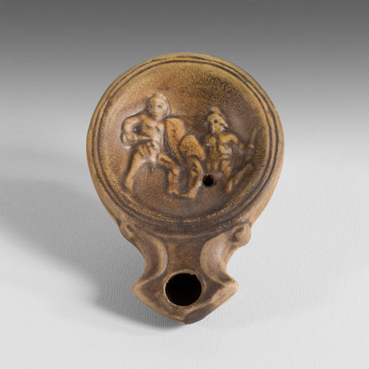 Lampe à huile 2 gladiateurs