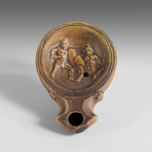 Lampe à huile 2 gladiateurs