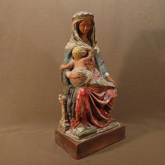 Vierge à l'enfant assise